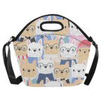 Dog Crowd - Neoprene Lunch Bag Neoprene Lunch Bag Printed Offshore