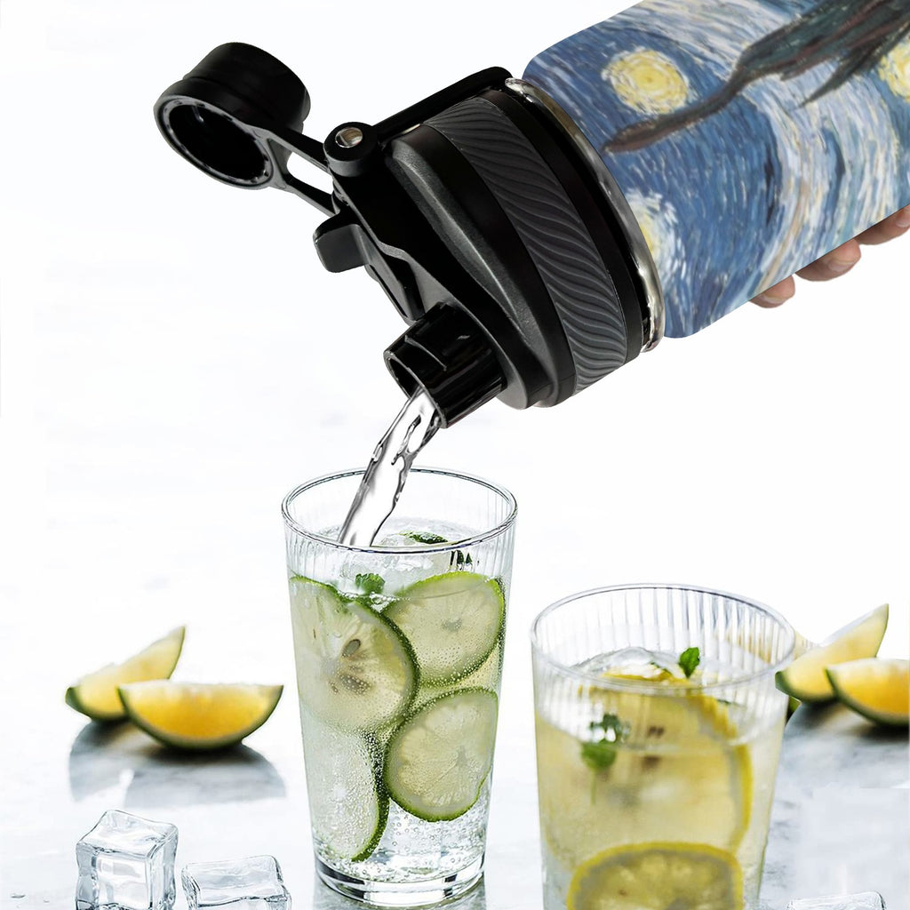 Starry Night - Insulated Water Bottle with Dual-Use Lid (18oz) Insulated Water Bottle with Dual-Use Lid (18oz) Printed Offshore