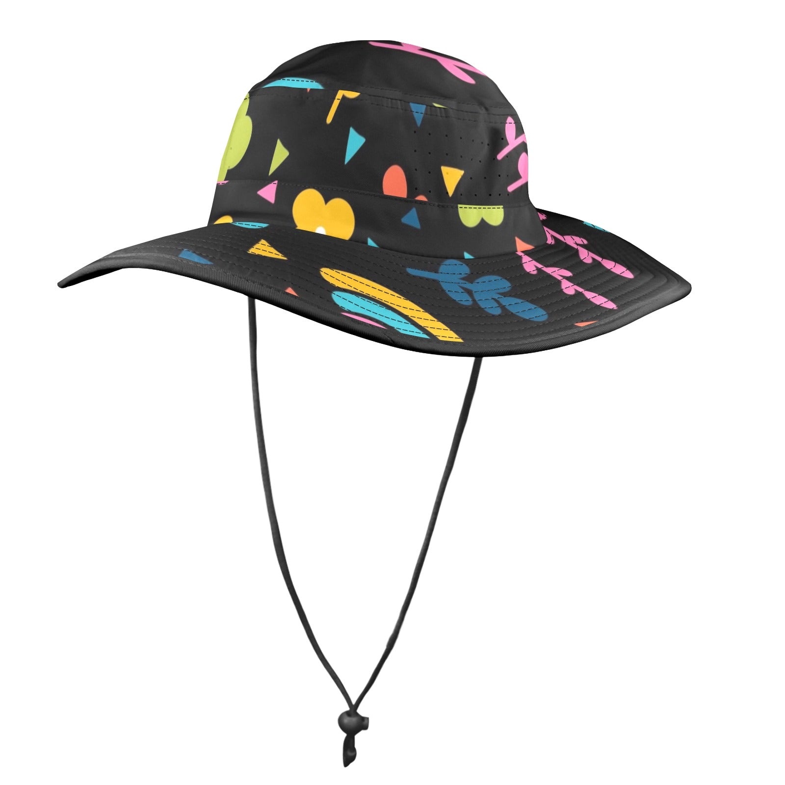 Rainbows And Flowers Wide Brim Bucket Hat Wide Brim Bucket Hat Printed Offshore