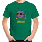 Music Moves Me - Kids Youth T-Shirt Kelly Green Kids Youth T-shirt Music Printed In Australia
