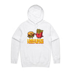 I Only Have Fries For You, Hamburger And Fries - Mens Hoodie White Mens Hoodie Food Printed In Australia