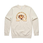 Classic Radio, Tuned For Fun - AS Colour Stencil Crew Sweatshirt Ecru Sweatshirt Music Printed In Australia Retro