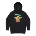 A Little Ray Of Sunshine Women's AS Colour Hoodie Black Womens Hoodie Positivity Printed In Australia