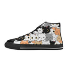 Cute Cartoon Cats - Kids High Top Canvas Shoes