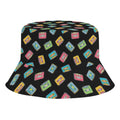 Colourful Cassette Tapes Kids Bucket Hat black Kids Bucket Hat Music Printed Offshore Retro