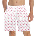 Flamingos Men's Mid-Length Beach Shorts 5XL Men's Mid-Length Beach Shorts animal Printed Offshore