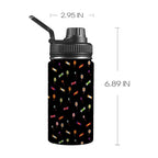 Candy - Kids Water Bottle with Chug Lid (12 oz) One Size Kids Water Bottle with Chug Lid Food Printed Offshore