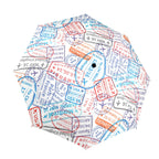 Travel Stamps - Semi-Automatic Foldable Umbrella (Model U12) One Size Semi-Automatic Foldable Umbrella (U12)