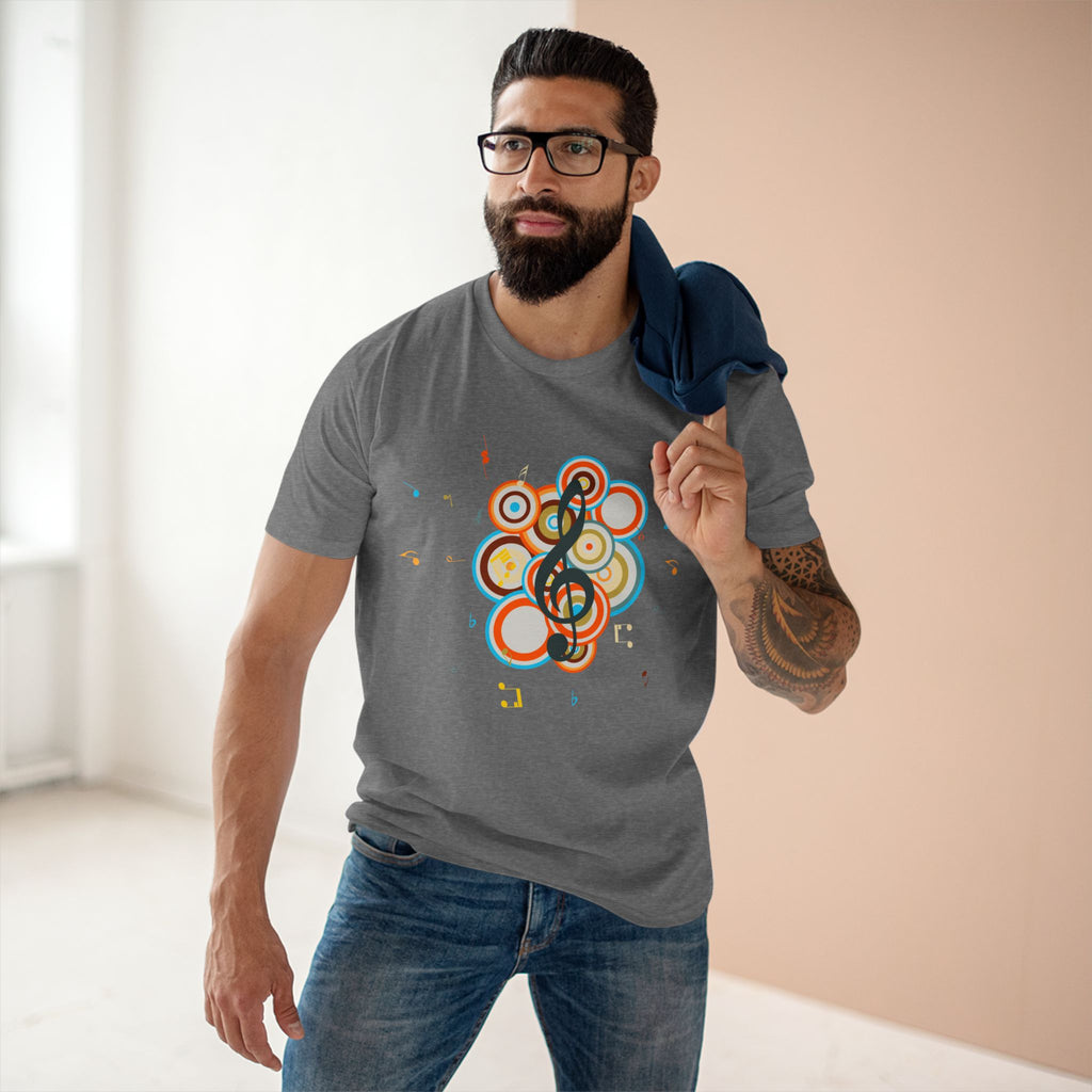 Groovy Music - Men's Staple Tee Athletic Heather Mens Premium T-Shirt Music Printed in AU and US