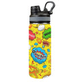 Comic Book Yellow - Insulated Water Bottle with Dual-Use Lid (18oz) One Size Insulated Water Bottle with Dual-Use Lid (18oz) comic Printed Offshore