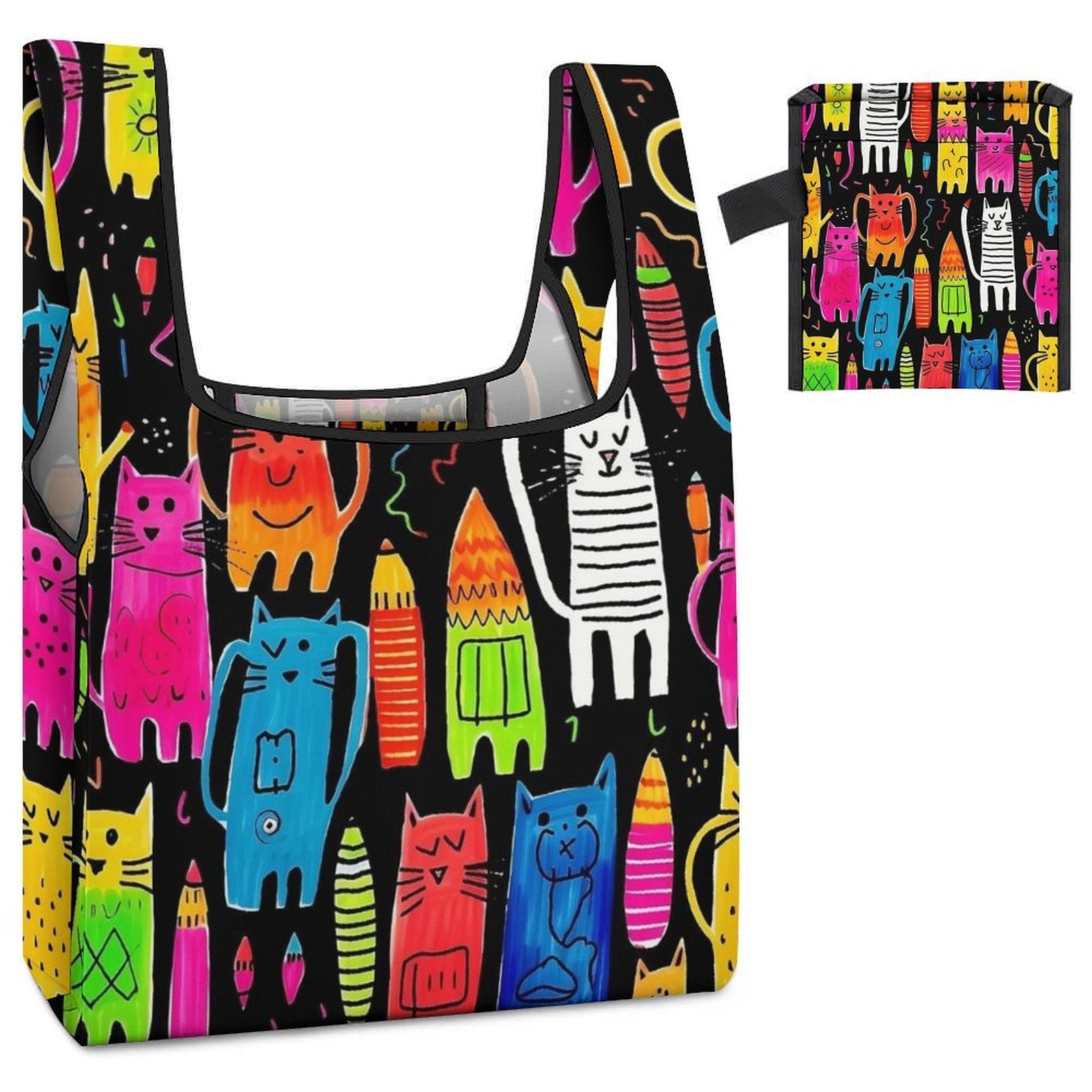 Colourful Cats - Collapsible Shopping Bag