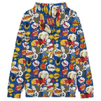 Comic Book Blue Women's Full-Zip Hoodie