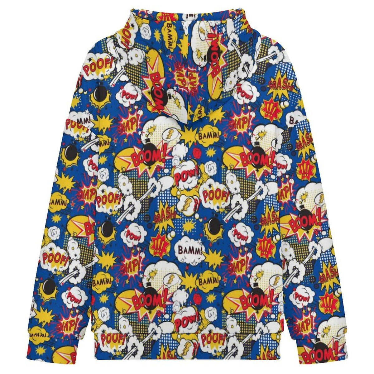 Comic Book Blue Women's Full-Zip Hoodie