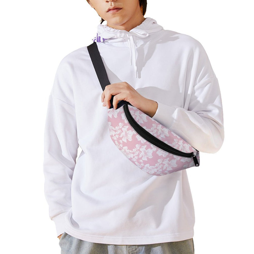 Pink Hawaiian Flower - Bum Bag / Fanny Pack
