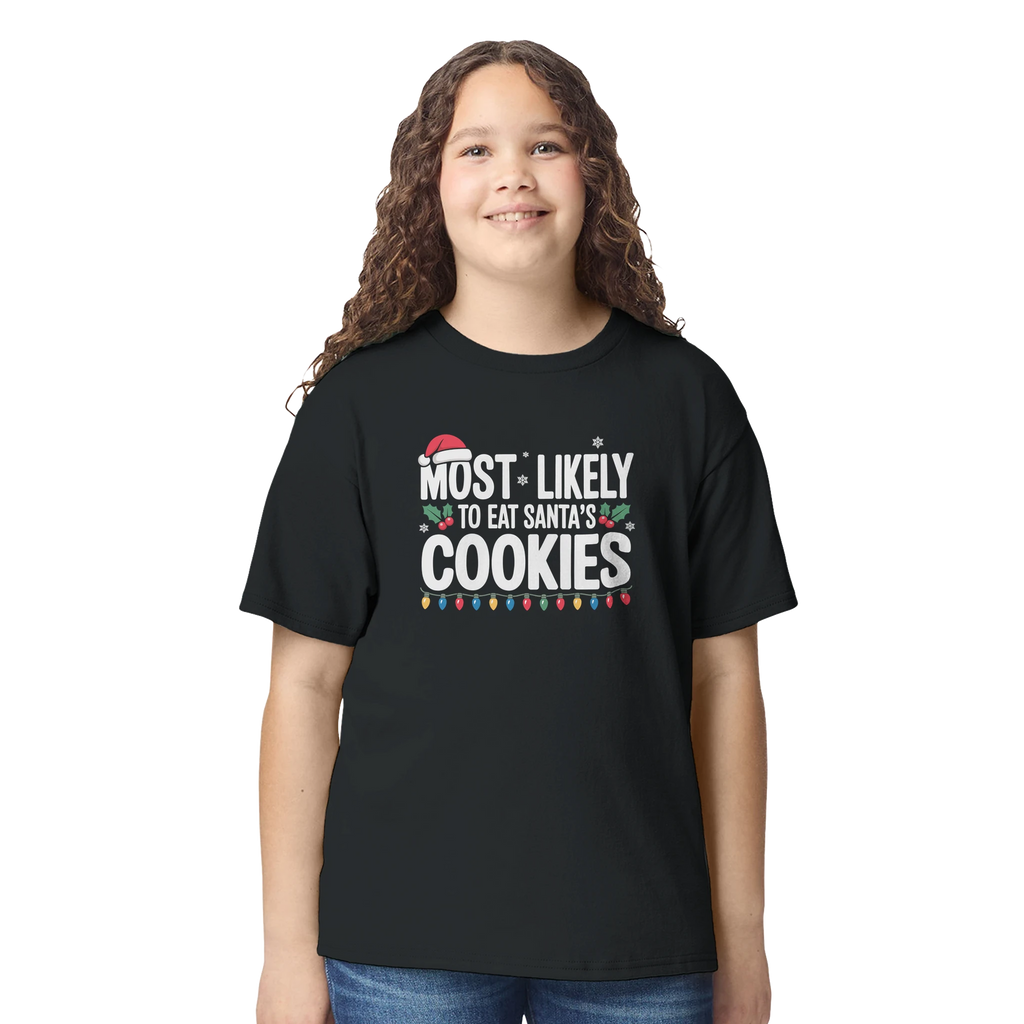 Personalised - Christmas Most Likely To - Classic Kids Crewneck T-shirt | Gildan® 5000B Personalised Kids T-shirt Christmas