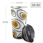Abstract Eggs - 20oz Mobile Tumbler with Lid (Black Lock) 20oz Travel Mug Food Printed Offshore