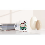 Cool Beans - White 11oz Ceramic Mug White 11oz Mug Coffee Globally Fulfilled