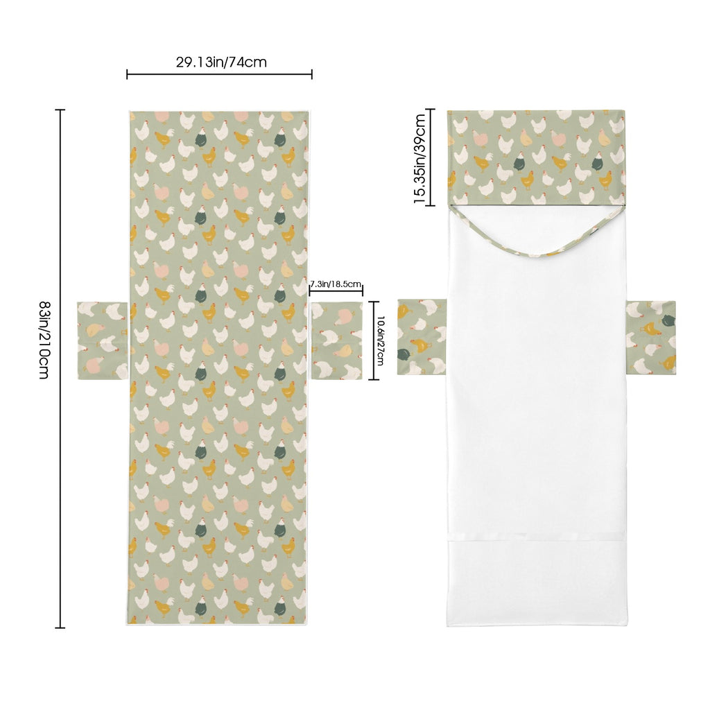 Chicken Life Beach Chair Towel Cover with Side Pockets