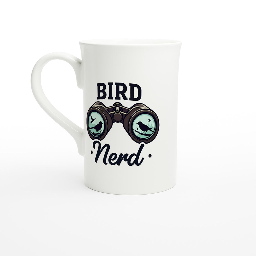 Bird Nerd - White 10oz Porcelain Slim Mug Default Title Porcelain Mug Globally Fulfilled