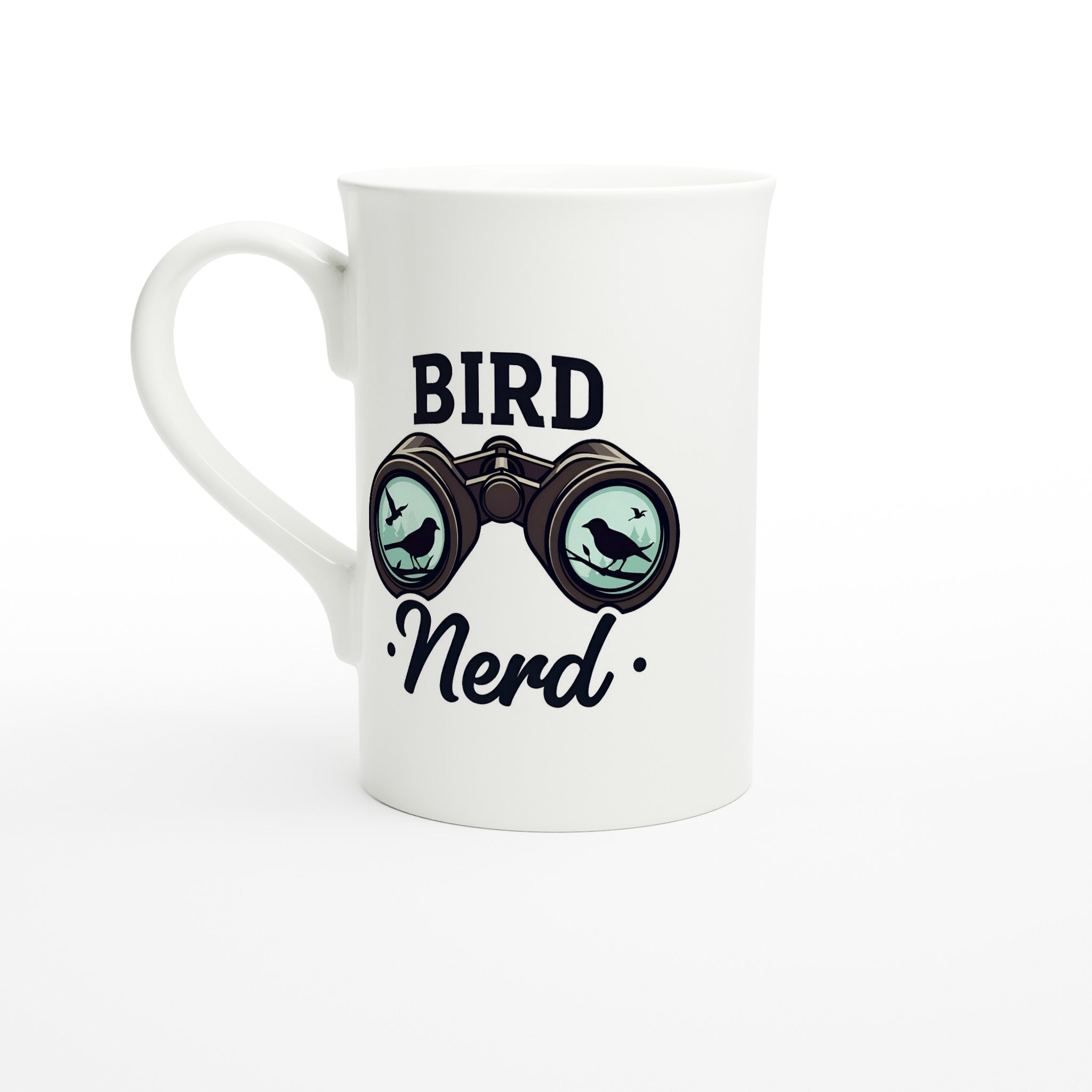 Bird Nerd - White 10oz Porcelain Slim Mug Default Title Porcelain Mug Globally Fulfilled