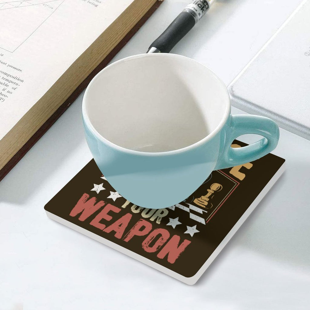 Chess, Choose Your Weapon - Ceramic Coasters (Square) Ceramic Coasters Chess Games Printed Offshore