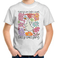 Sorry I'm Late, I Was Dilly Dallying - Kids Youth T-Shirt White Kids Youth T-shirt animal Printed In Australia