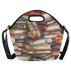 Watercolour Books - Neoprene Lunch Bag/Large (Model 1669) Neoprene Lunch Bag Printed Offshore Reading