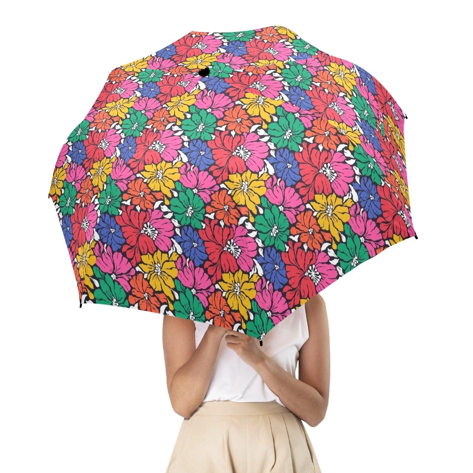 Bright And Bold Flowers Umbrella Umbrella Plants Printed Offshore