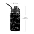 Equations Kids Water Bottle with Chug Lid (12 oz) One Size Kids Water Bottle with Chug Lid Maths Printed Offshore Science