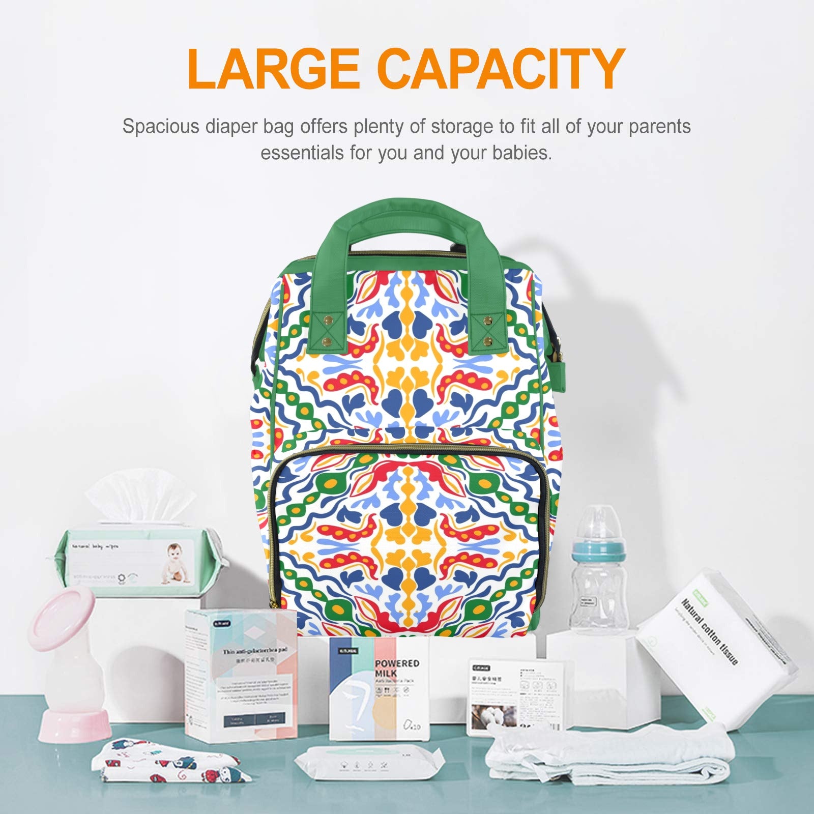 Bright Burst - Multi-Function Backpack, Nappy / Diaper Bag