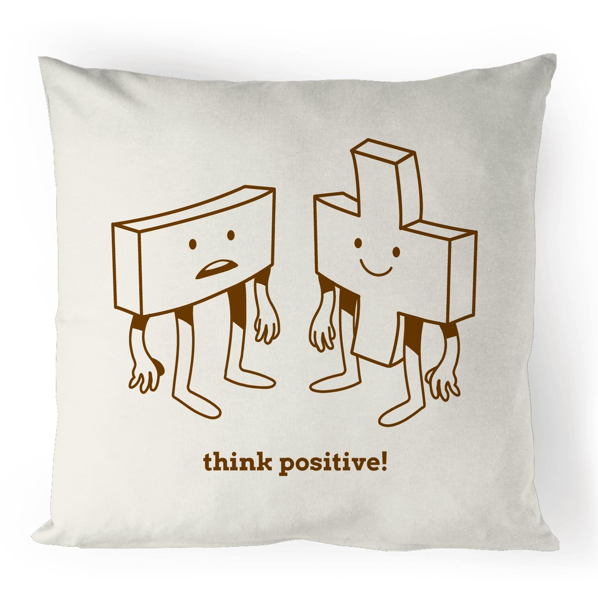 Think Positive, Maths - 100% Linen Cushion Cover Default Title Linen Cushion Covers Maths Printed In Australia