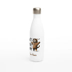Personalise - Can't Adult Today - White 17oz Stainless Steel Water Bottle Personalised Water Bottle animal Globally Fulfilled