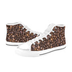 Coffee Beans - Men's High Top Canvas Shoes