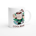 Cool Beans - White 11oz Ceramic Mug White 11oz Mug Coffee Globally Fulfilled