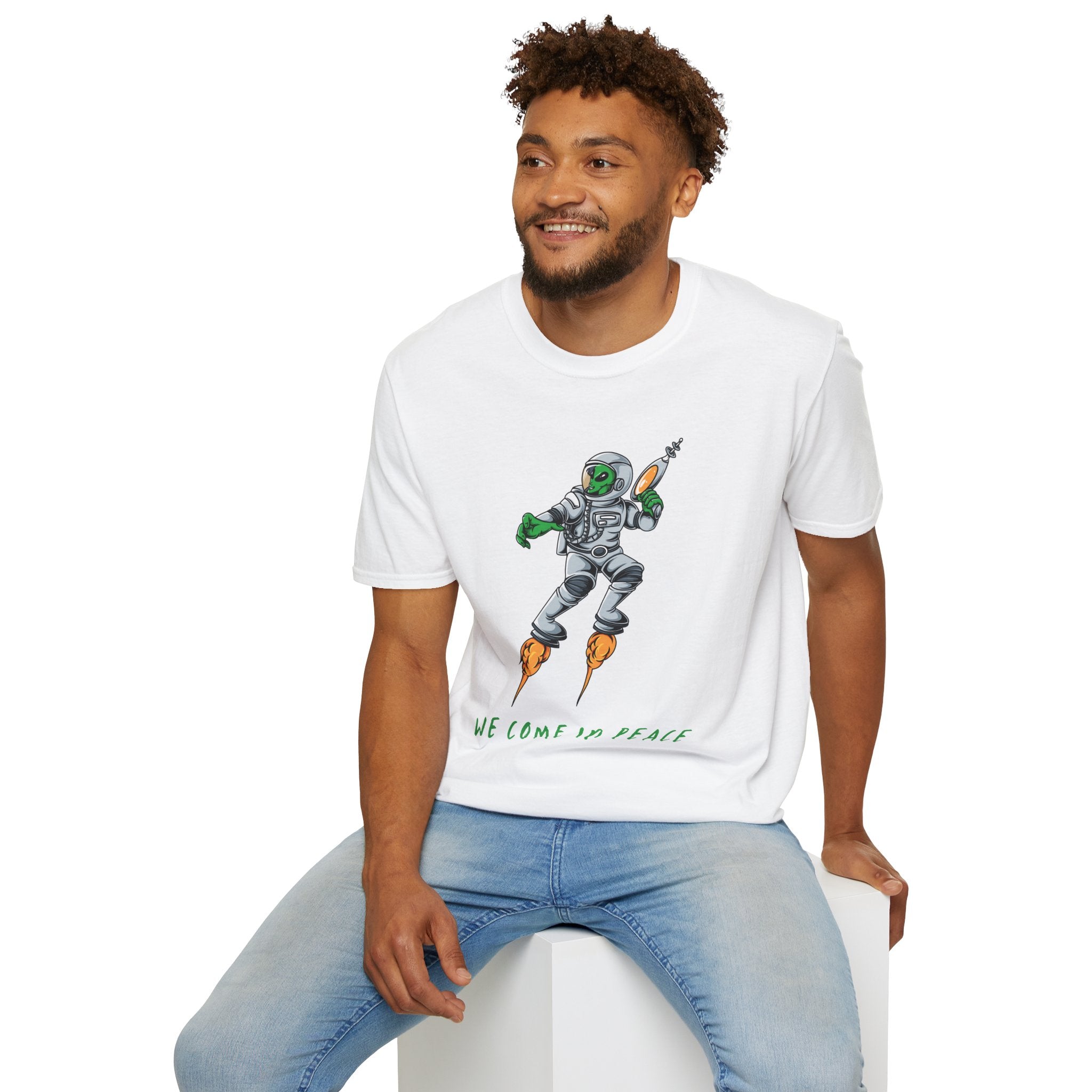 Alien, We Come In Peace - Unisex Softstyle T-Shirt
