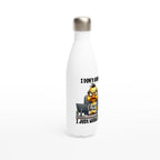I Don't Know, I Just Work Here, Duck - White 17oz Stainless Steel Water Bottle White Water Bottle animal Globally Fulfilled
