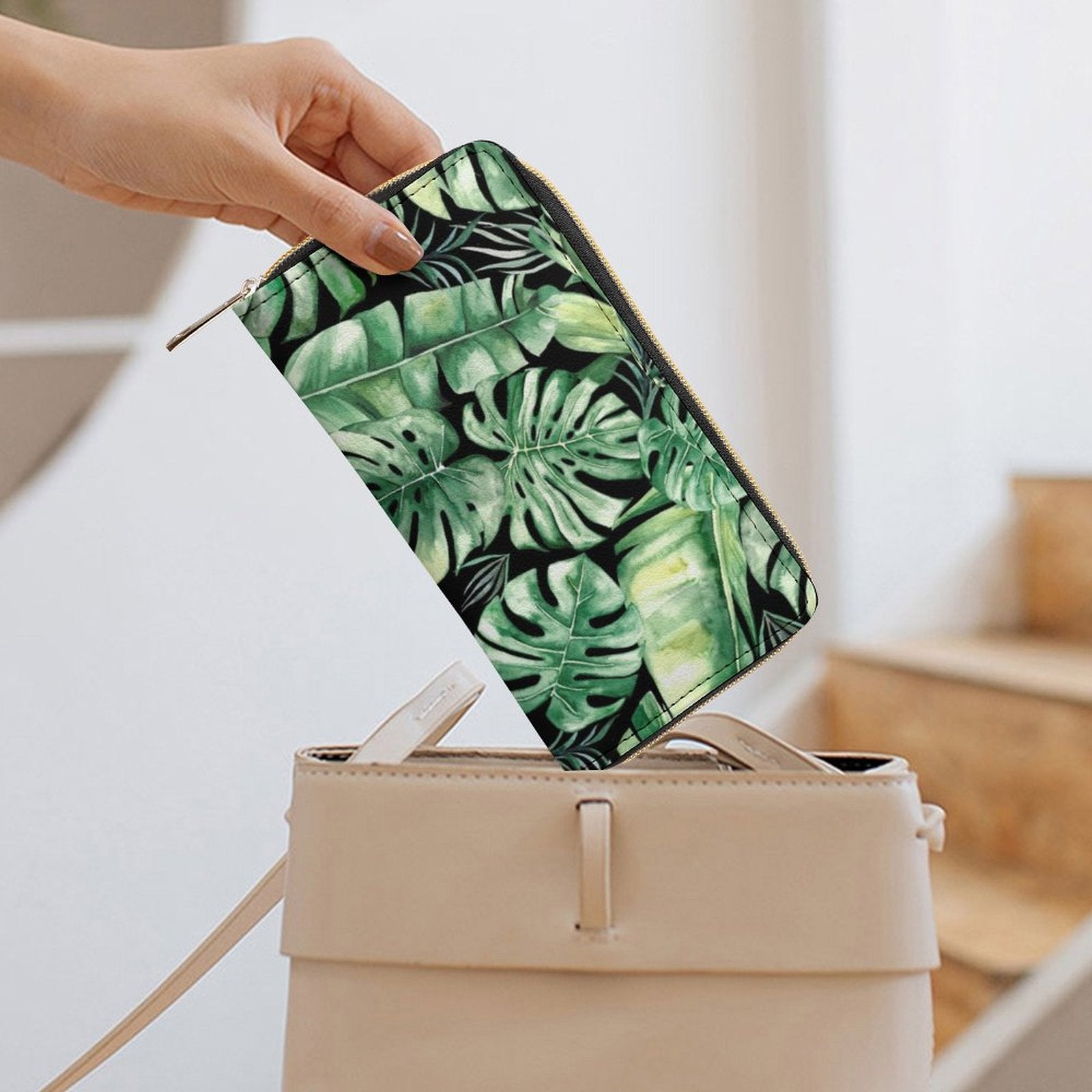 Jungle Leaves -  PU Leather Wallet
