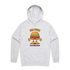 I'm Bun In A Million, Hamburger - Mens Hoodie White Marle Mens Hoodie Food Printed In Australia
