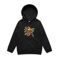 Lorikeet, Australian Birds Kid's AS Colour Hoodie Black Kids Hoodie animal Birds Printed In Australia