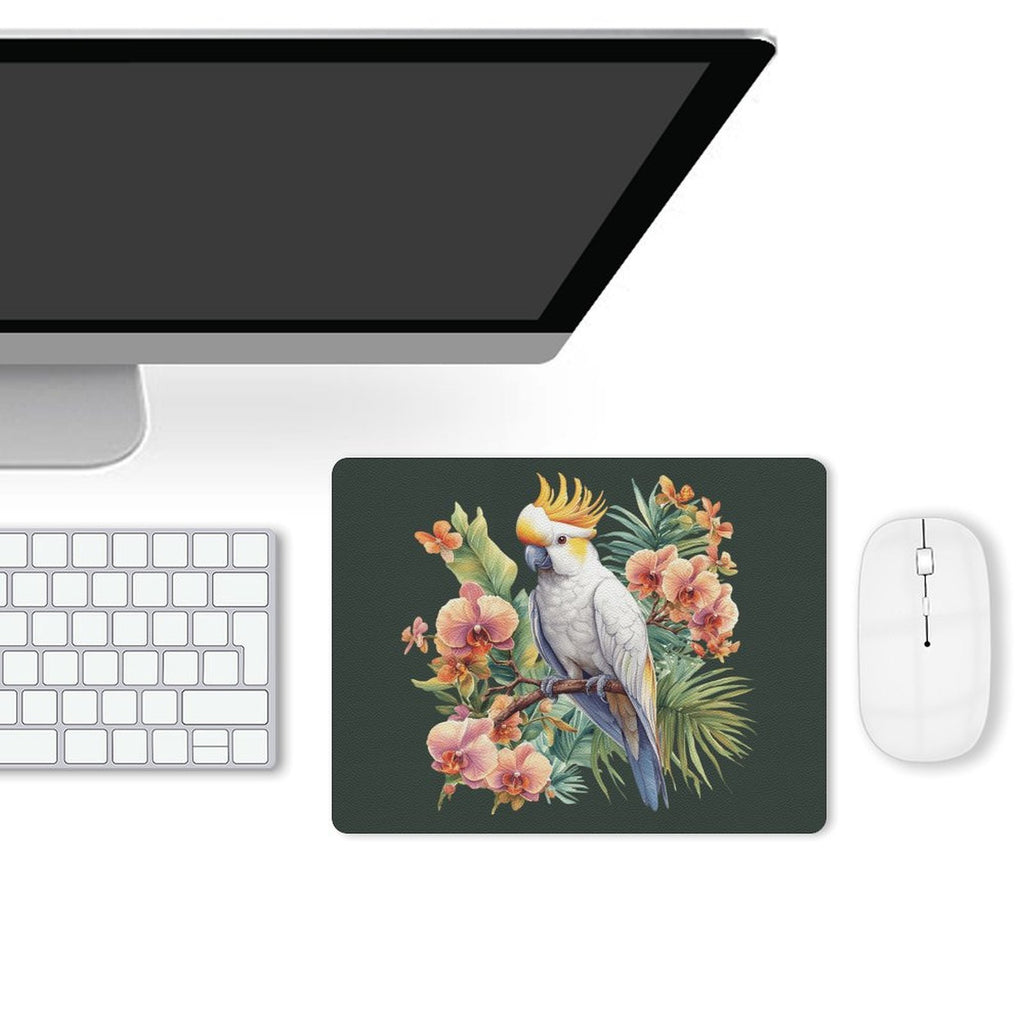Cockatoo Leather Mouse Pad Leather Mouse Pad animal Printed Offshore