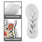 Happy Retro Flowers Women's Twisted Sole Sneakers