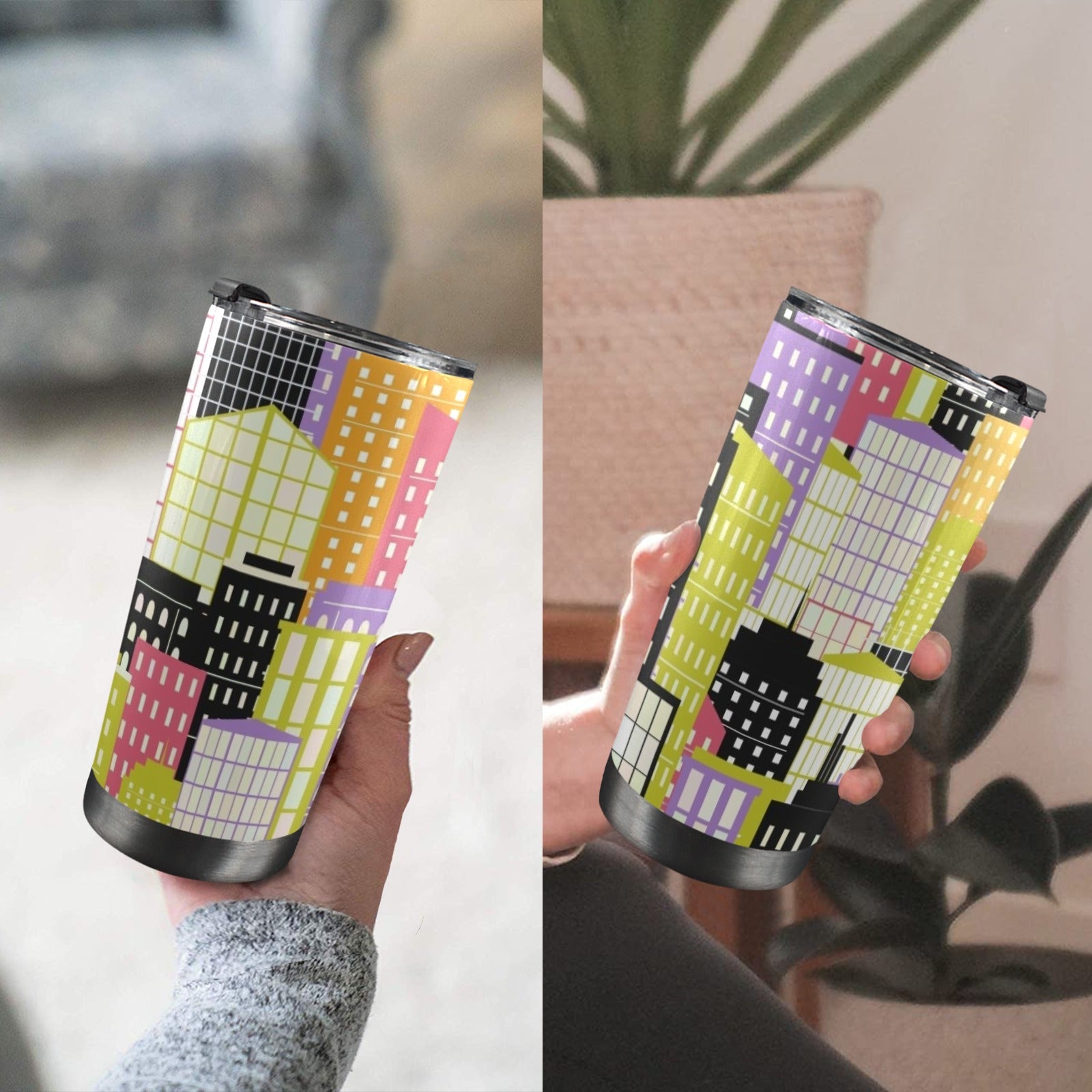 City Scape - 20oz Mobile Tumbler with Lid (Black Lock)