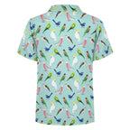 Australian Birds Kids Youth Short Sleeve Button Up Shirt