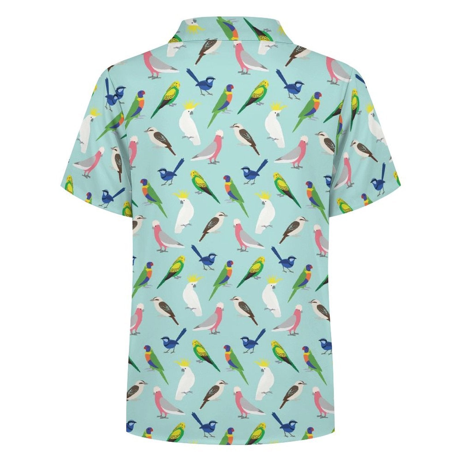 Australian Birds Kids Youth Short Sleeve Button Up Shirt