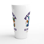 Purrfect Is Overrated - White Latte 17oz Ceramic Mug Latte Mug Globally Fulfilled Motivation