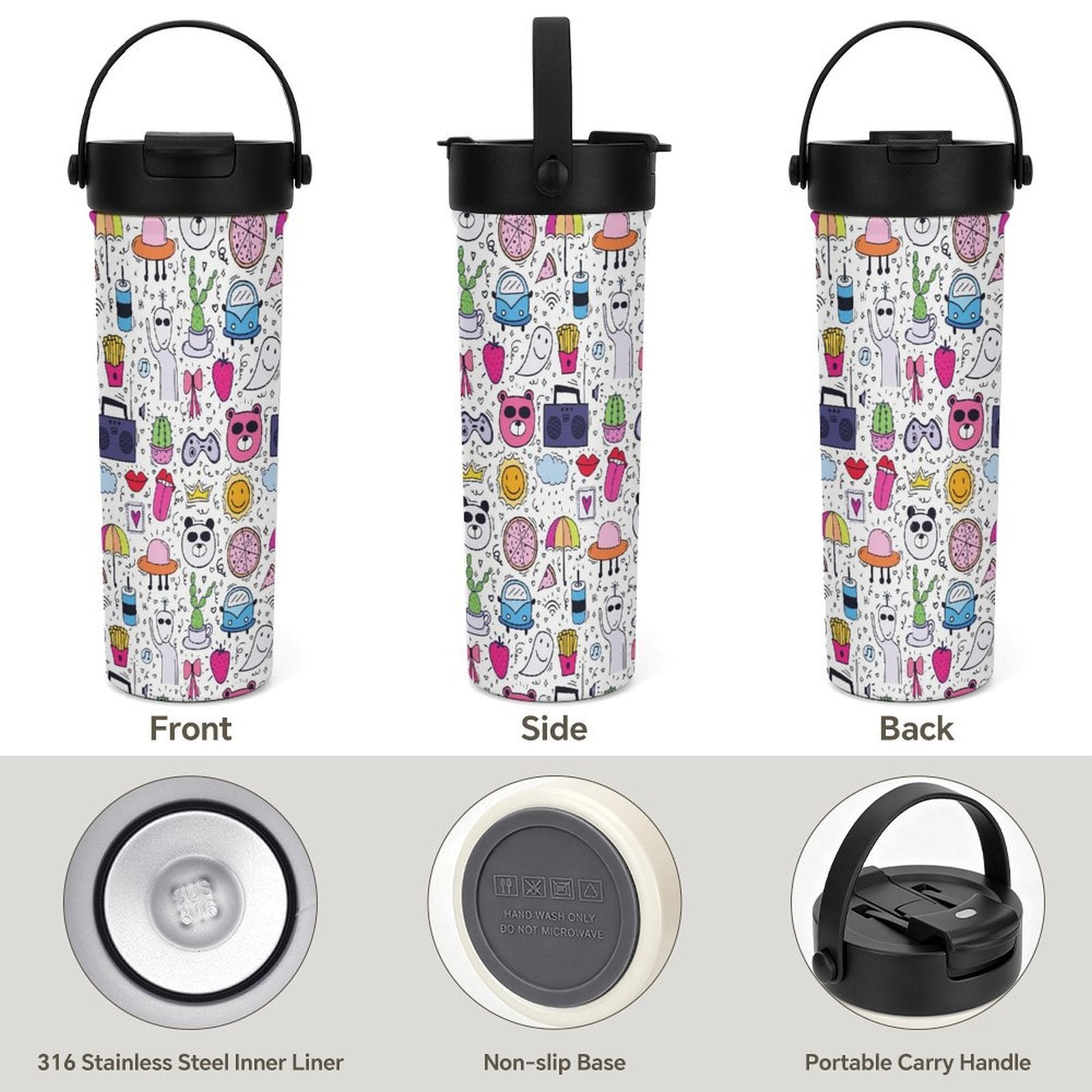Bright Life 20oz Tea Tumbler with Carry Handle