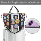 Groovy Flowers Duffle Bag-Simple (Model 1715) Duffle Bag-Simple (1715)