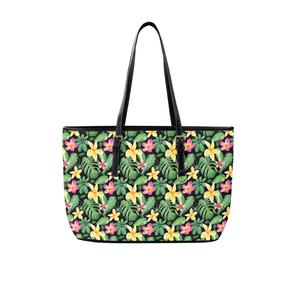 Frangipani - Leather Tote Bag-Large