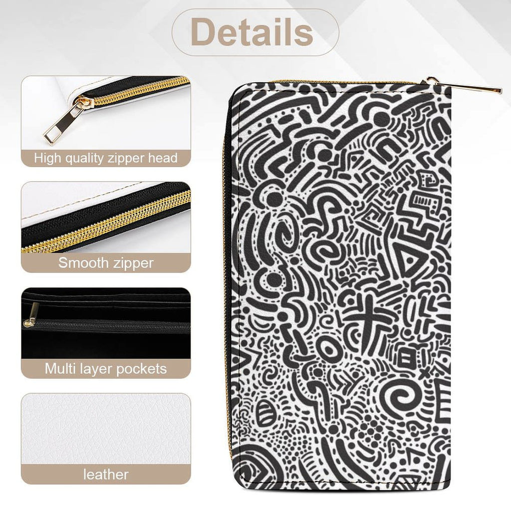 Black And White -  PU Leather Wallet