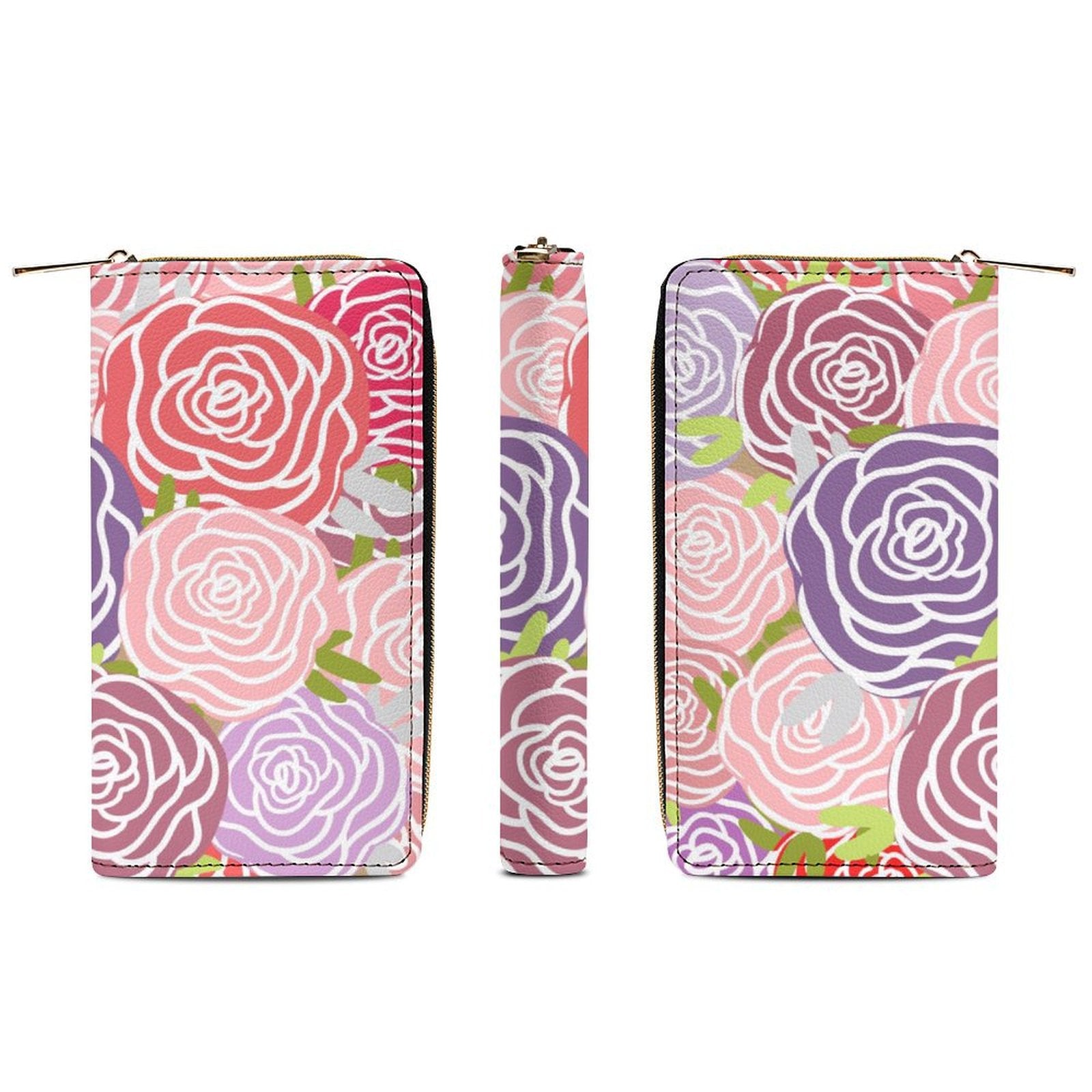 Abstract Roses -  PU Leather Wallet